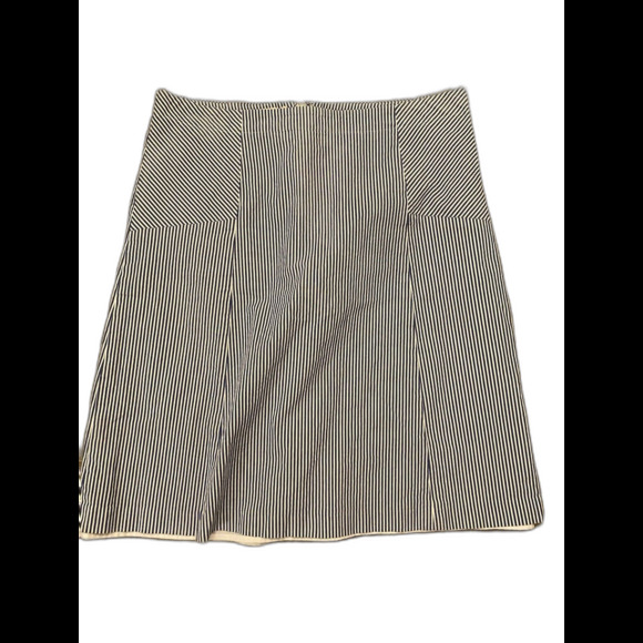 Talbots Dresses & Skirts - Talbots Woman Cotton Blend Blue Pinstriped Lined A-Line Skirt Size 10